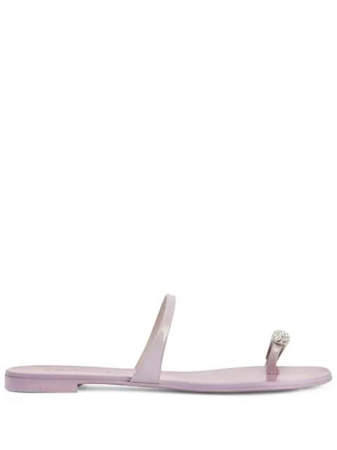 Giuseppe Zanotti crystal-embellished flat slides Pink I700000076