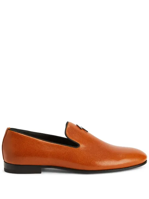 Giuseppe Zanotti G-Flash leather loafers Orange IU00086K04