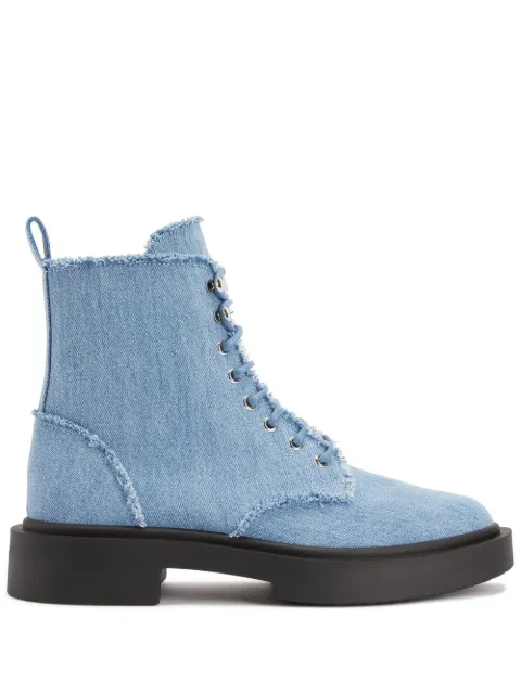 Giuseppe Zanotti Adric combat boots Blue EU30016001