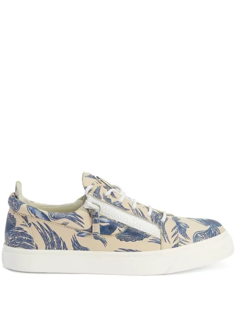 Giuseppe Zanotti Frankie double-zip low-top sneakers Neutrals RU10068K02