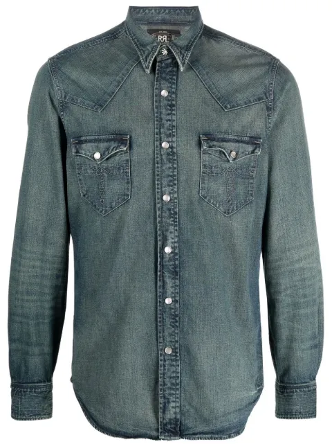 Ralph Lauren RRL dark-wash denim shirt Blue 782505188
