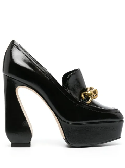 Si Rossi 120mm chain-link detail pumps Black B00660MMVV271000311