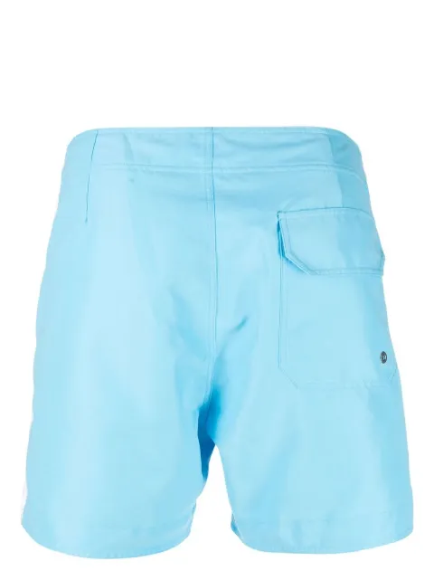Palm Angels embroidered-logo swim shorts Blue PMFA009F22FAB0014001