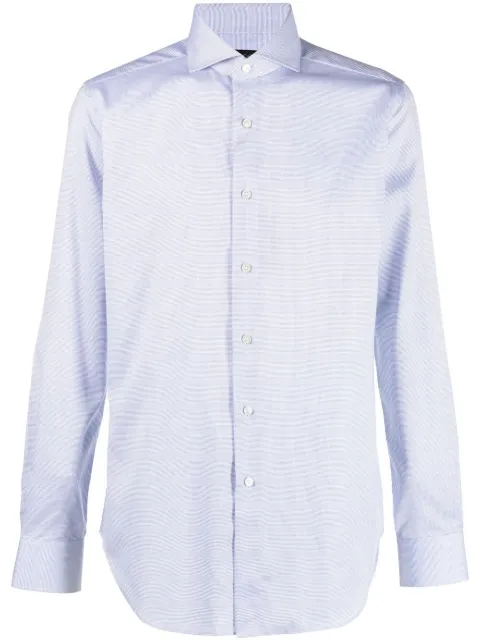 Dell'oglio long-sleeve button-up shirt Blue WF520ML11393