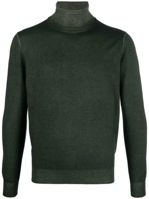 Dell'oglio roll-neck rib-trimmed jumper Green DV1MLWSC12V
