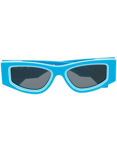Off-White Eyewear logo-print sunglasses Blue OERI047F22PLA0011007