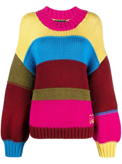 DSQUARED2 long-sleeve intarsia-knit jumper Pink S72HA1093S18075