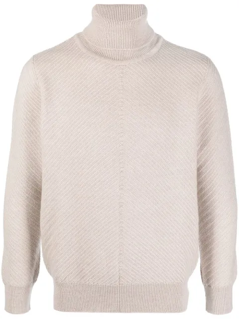 Lardini ribbed roll-neck jumper Neutrals IRLMML272IR59005