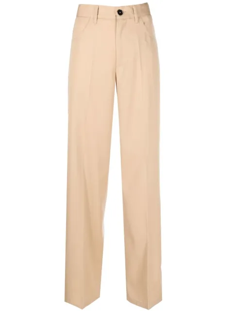 Jil Sander straight-leg wool trousers Brown J04KA0004J40003