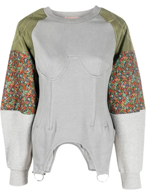 Andersson Bell mix-fabric sweatshirt Grey ATB771W