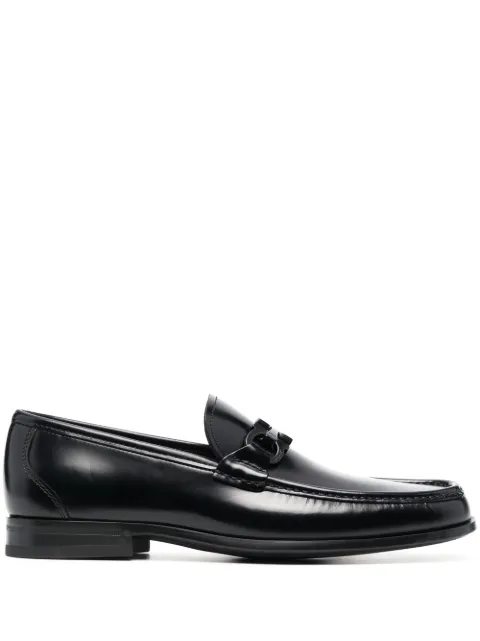 Ferragamo Gancini leather loafers Black 753156
