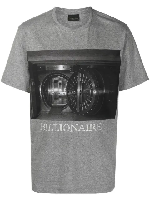 Billionaire graphic-print short-sleeved T-shirt Grey OABCMTK5799BTE004N