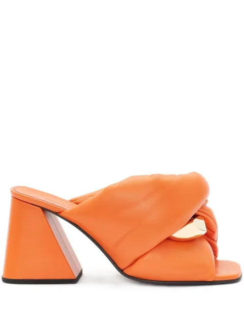JW Anderson Chain Twist leather sandals Orange ANW40090A17361