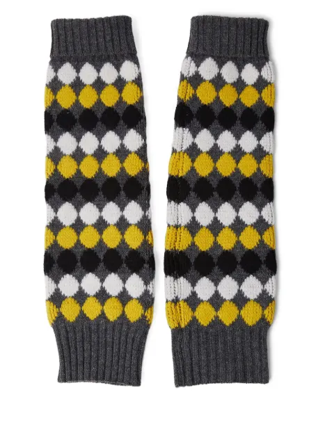 Plan C patterned-jacquard arm warmer Grey MCCCD52G00FW002