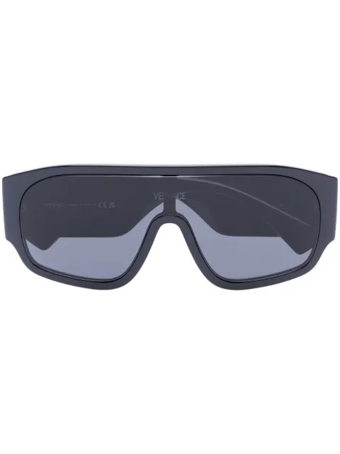 Versace Eyewear 90s Logo-Injected Mask sunglasses Black 0VE443933GB187