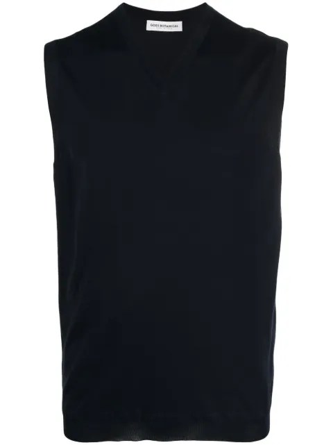 GOES BOTANICAL sleeveless knitted jumper Blue 107
