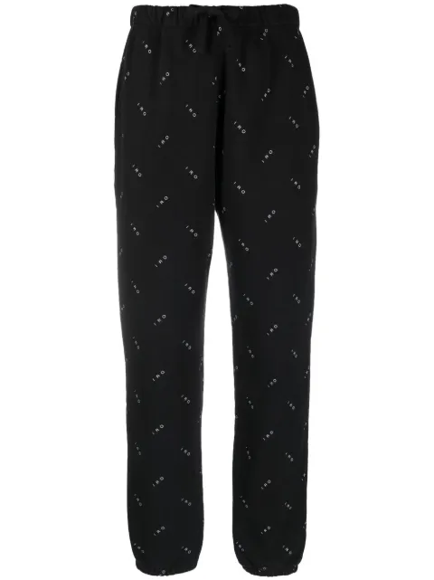IRO Ozalee logo-print track pants Black WP24OZALEE