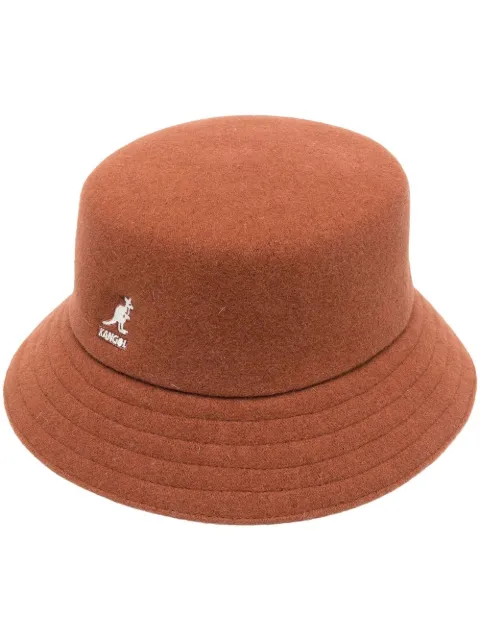 Kangol Lahinch logo-embroidered bucket hat Brown K3191ST