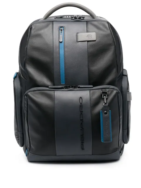 PIQUADRO debossed-logo detail backpack Black CA4550UB00BM