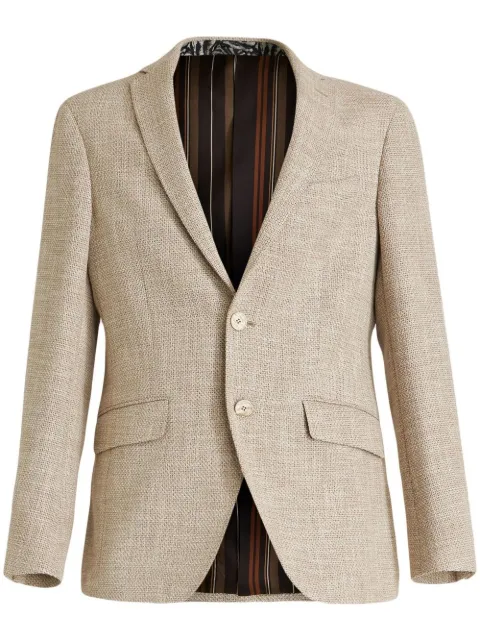 ETRO single-breasted tailored blazer Neutrals 118071046