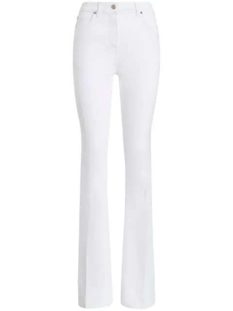 ETRO embroidered straight-leg jeans White 125117955