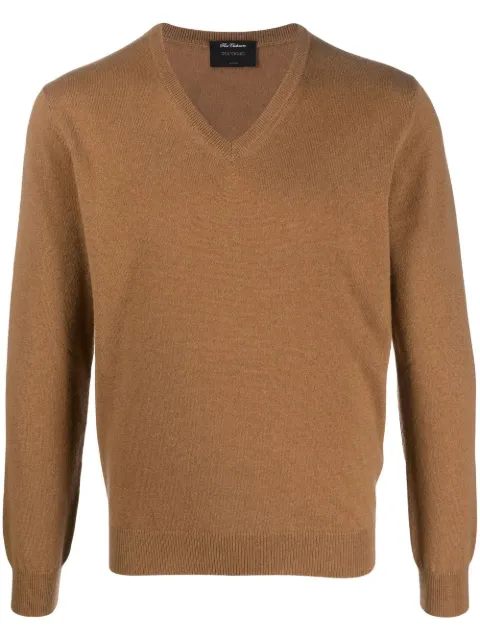 Dell'oglio V-neck fine-knit jumper Brown CV1MLCA12R