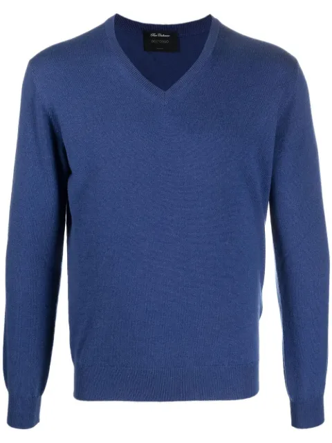 Dell'oglio V-neck fine-knit jumper Blue CV1MLCA12R
