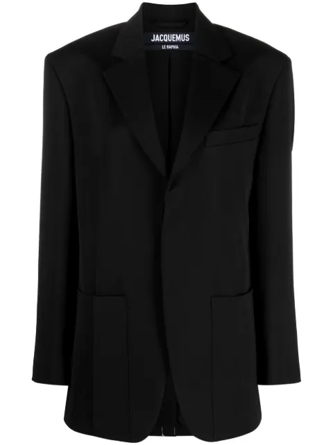 Jacquemus The Man's single-breasted blazer Black 213JA1011333