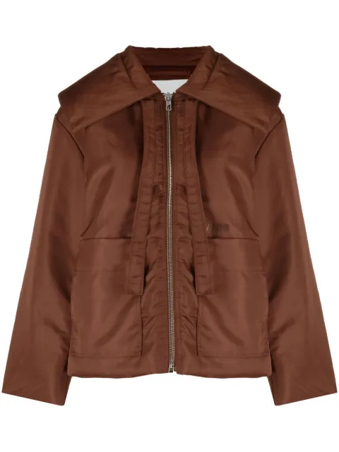 GANNI oversized collar jacket Brown F7371