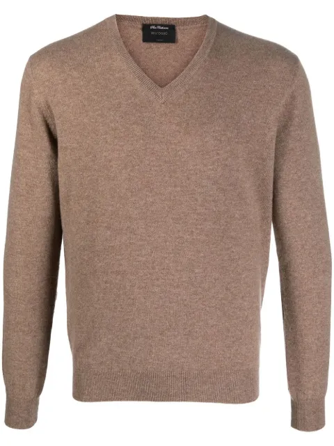 Dell'oglio V-neck fine-knit jumper Brown CV1MLCA12R