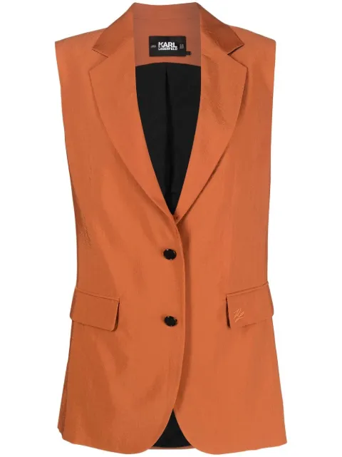 Karl Lagerfeld longline tailored waistcoat Orange 231W1405187