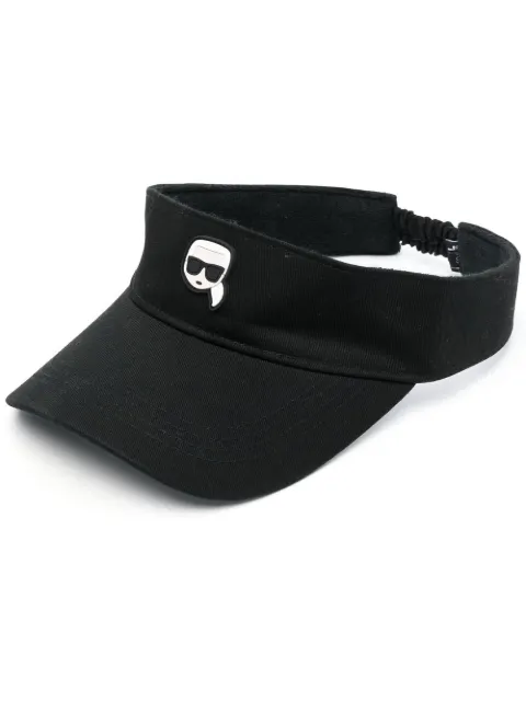Karl Lagerfeld Ikon logo-print visor Black 231W3402999