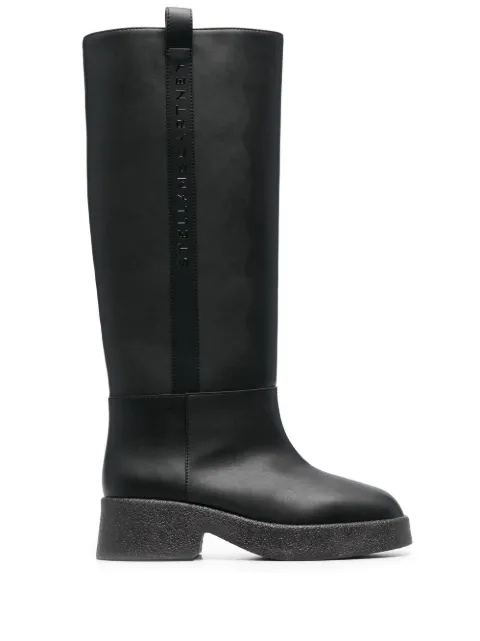 Stella McCartney logo-detail chunky boots Black 810132AP00M0