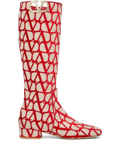Valentino Garavani 30mm VLogo Type boots Neutrals WS0FT9EBH