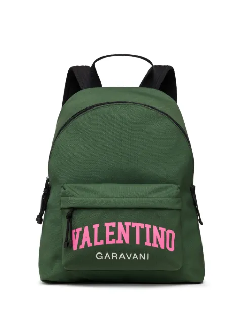 Valentino Garavani logo-print top-handle backpack Green YB0993IZL