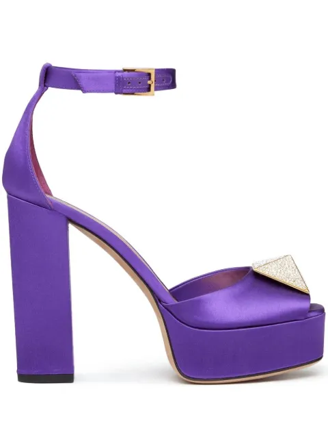 Valentino Garavani One Stud 120mm platform sandals Purple WS0EA3ULM