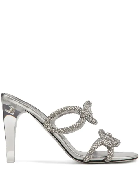 Valentino Garavani 100mm Chain 1967 sandals Silver WS0GH5APL