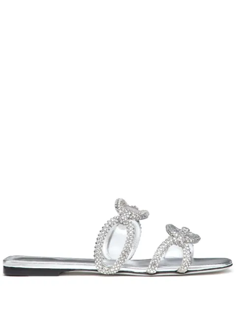 Valentino Garavani Chain 1967 crystal-embellished sandals Silver WS0GK2APL
