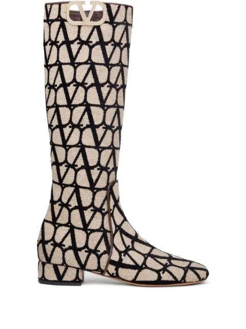 Valentino Garavani 30mm VLogo Type boots Neutrals WS0FT9EBH