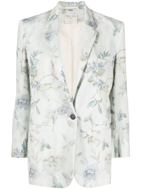 Forte Forte floral-print single-breasted blazer Neutrals 10101myjacket