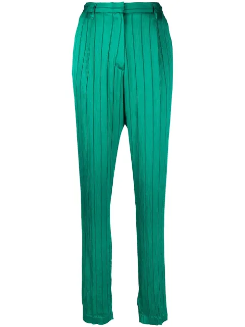 Forte Forte striped high-waisted trousers Green 10058MYPANTS