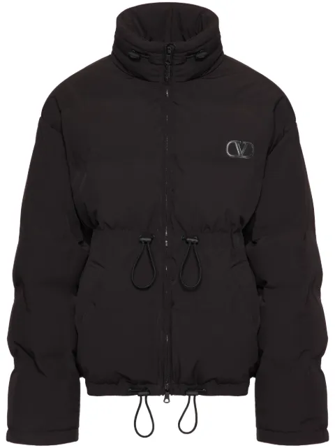 Valentino Garavani VLogo Signature hooded puffer jacket Black VCNC00944