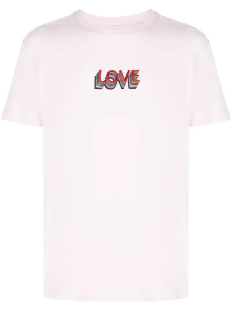 Viktor & Rolf Love-print cotton-blend T-shirt Pink MJ136