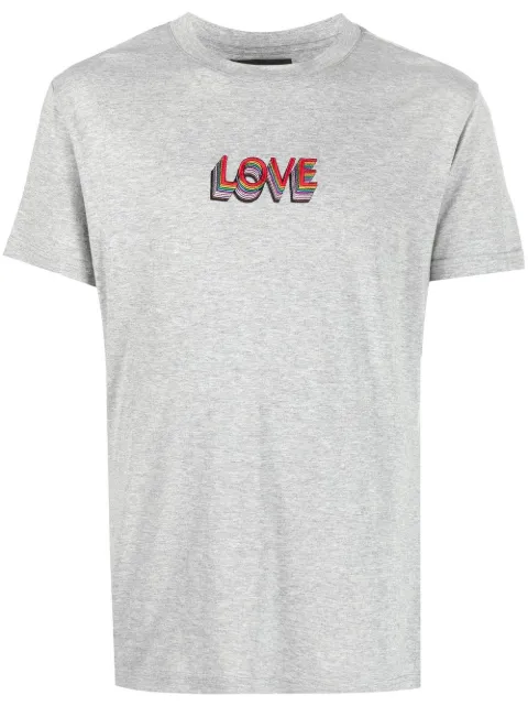Viktor & Rolf Love-print cotton-blend T-shirt Grey MJ136