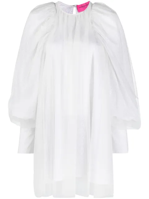 Viktor & Rolf broderie-anglaise puff-sleeves dress White TD040