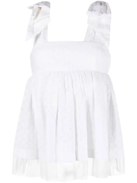 Viktor & Rolf flared sleeveless blouse White TT04021
