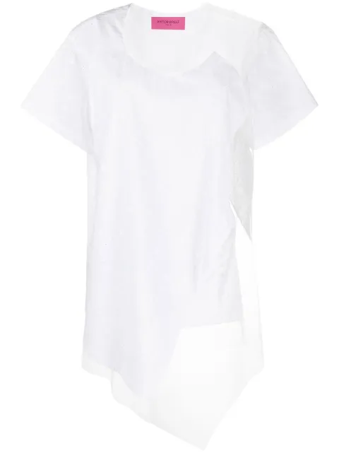 Viktor & Rolf Floating Time mesh-panel T-shirt White TT042