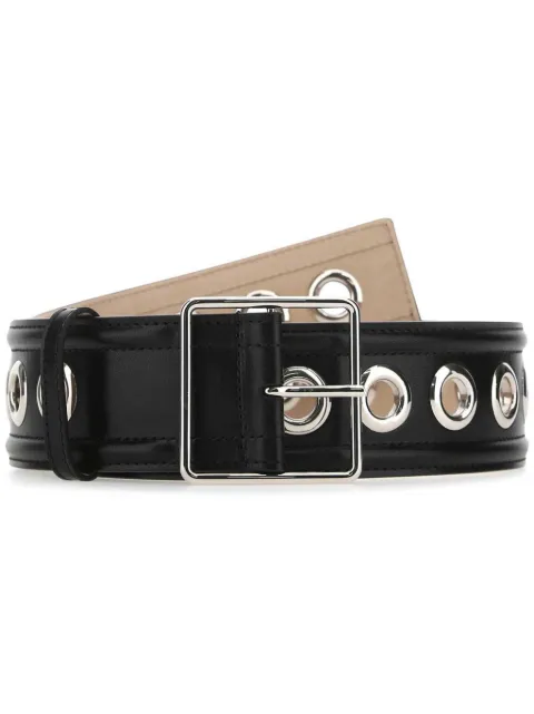 Alexander McQueen eyelet-detail 50mm belt Black 7334091BRCC