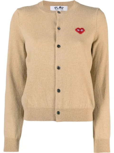 Comme Des Garçons Play heart motif buttoned cardigan Neutrals P1N083