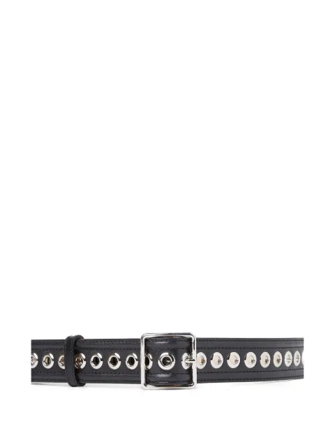 Alexander McQueen eyelet-detail leather belt Black 7334081BRCC